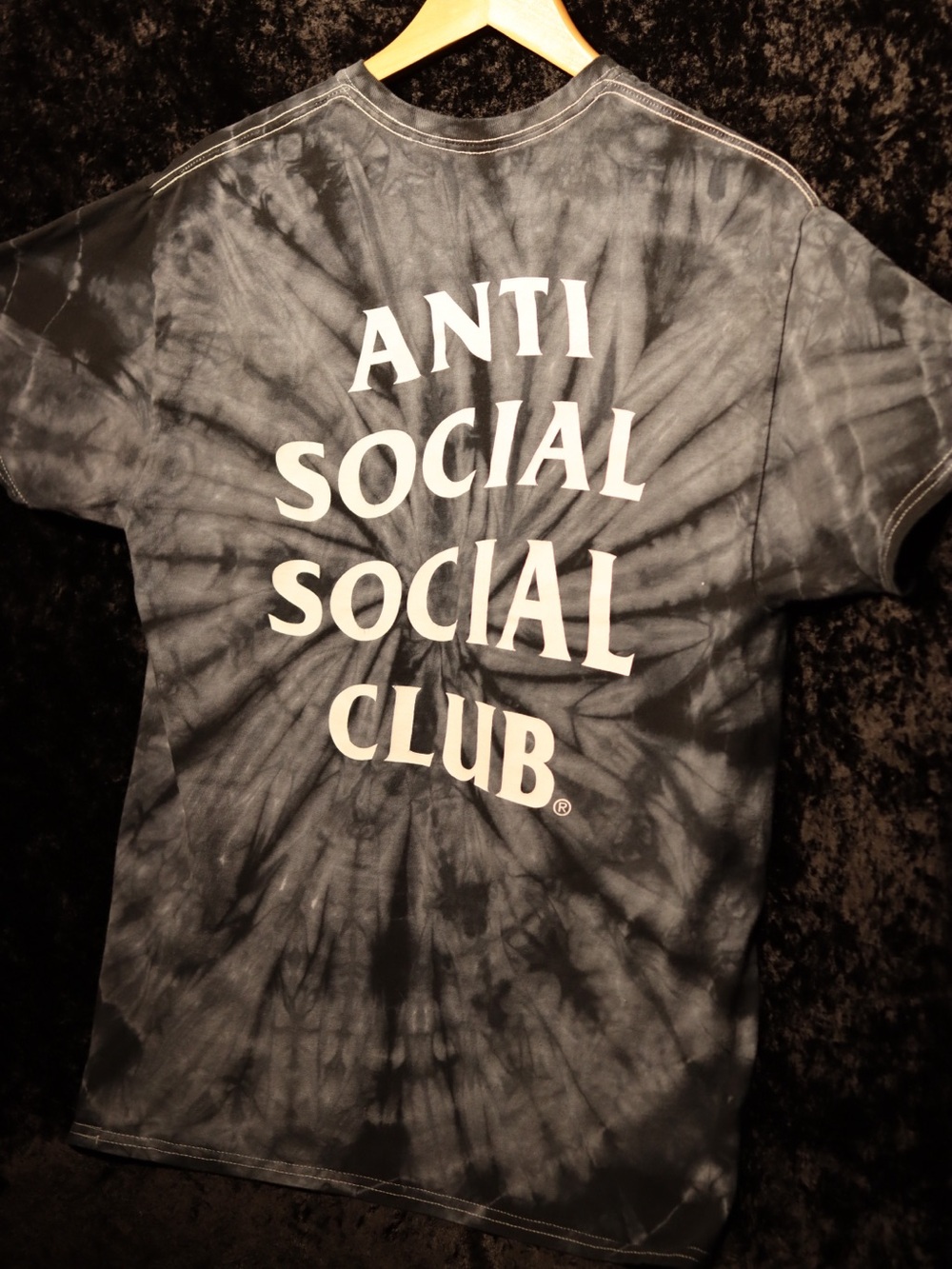 Anti Social Social Club Men's Black Tie-Dye Logo T-Shirt